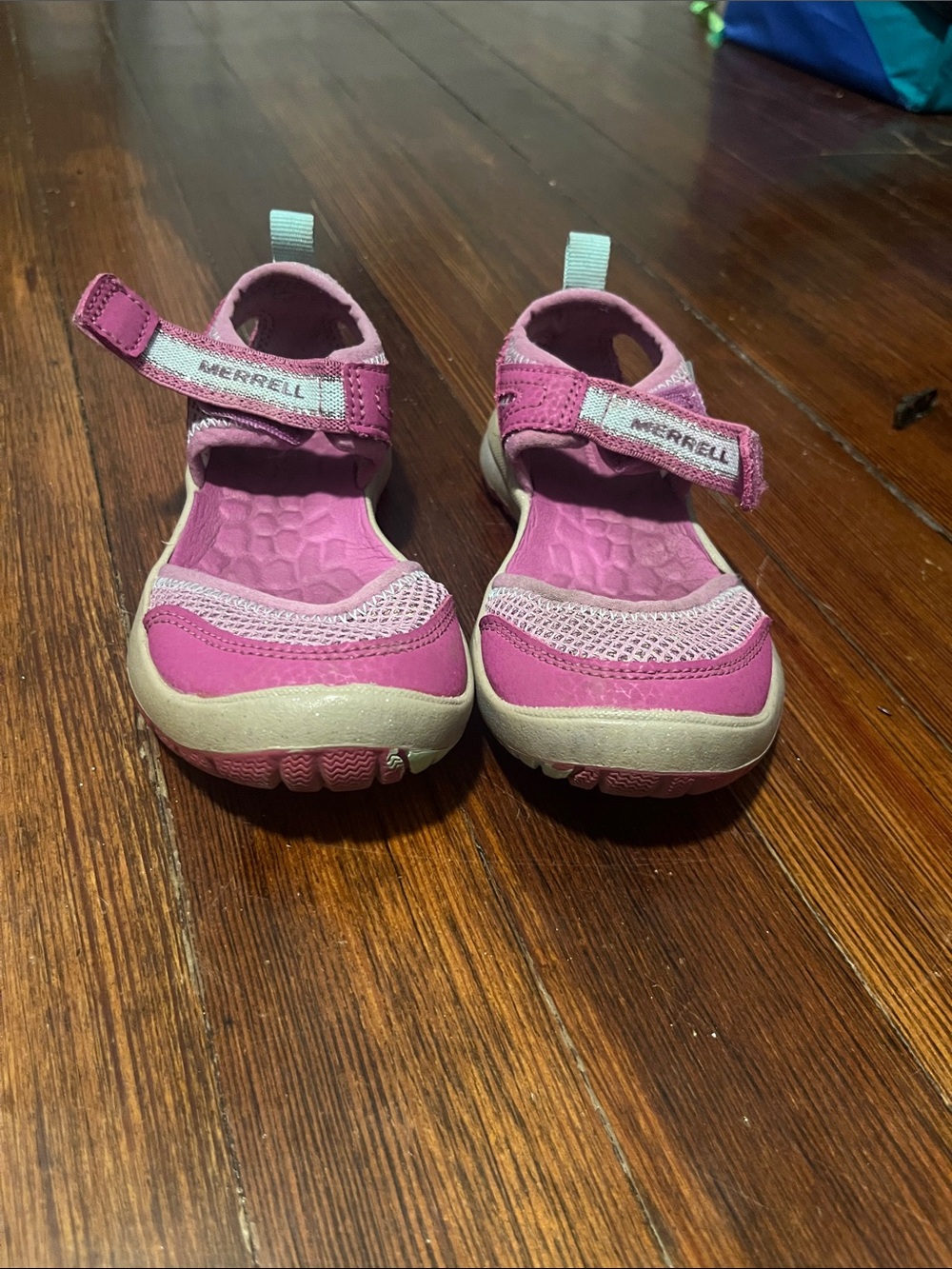 Merrell Kids Pink Mary-Jane Sport Sandals with Cream Soles